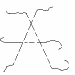 sketch of basted letter shape