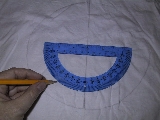 protractor and
pencil