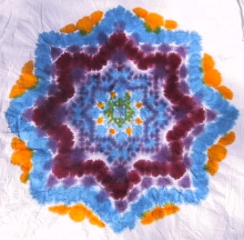 picture
of a mandala dyed t-shirt