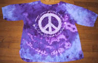 picture
of a batik peace symbol t-shirt