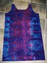 blue, purple, and fuchsia tank dress